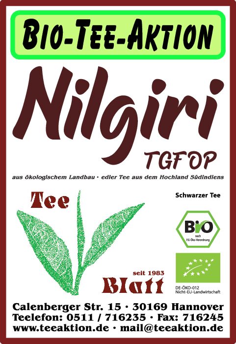 [A4] Bio-Tee-Aktion: Nilgiri TGFOP